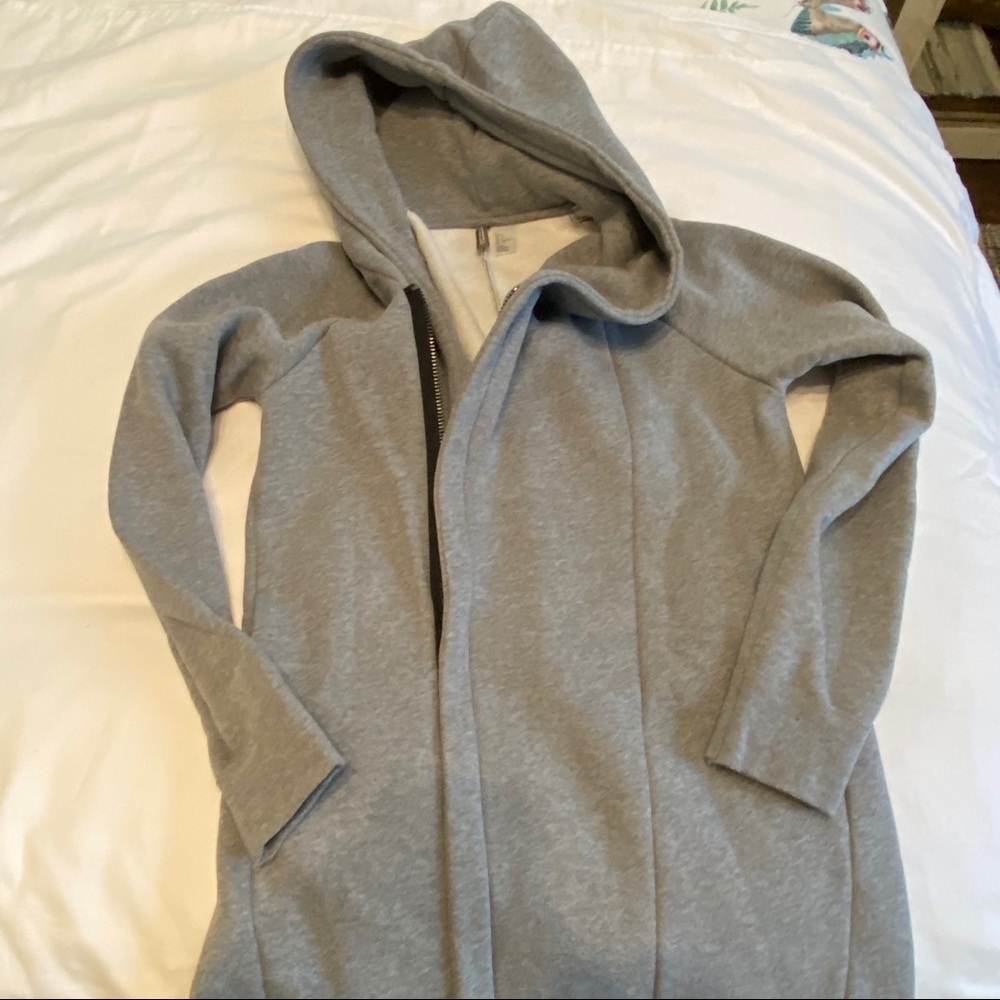 H&M Offset Zip Up Hoodie